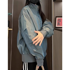 （网图）炫彩缎面飞行夹克立领短款廓形美式棒球服J2591-P70，男装夹克，星座1213