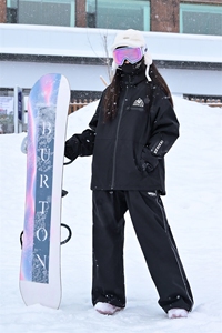 连帽防水防风滑雪衣裤男女潮户外单板套装HF66+HK1164J加绒-P260图片