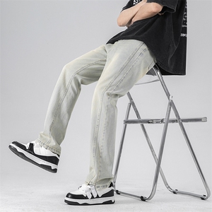 直筒牛仔裤男2025春夏新款宽松小众高腰春季显瘦阔腿裤YD754-P50图片