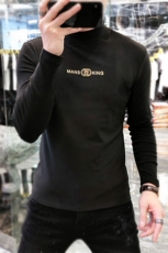 22新款秋冬潮牌男简欧大码圆领双面德绒打底衫长袖A-801-P53，男装T恤，电商A227B（原钱塘4066-1）