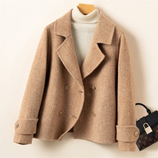 双面呢羊毛大衣女新款2025新款高级感羊毛毛呢子外套女，女装双面呢大衣，优远毛呢大衣