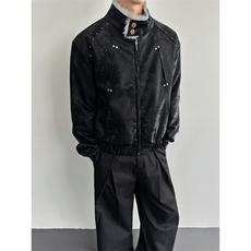 现货25里布全毛不掉雪地银狐狼毛座山雕加厚加绒外套mj1090-p178，女装短外套，电商B288