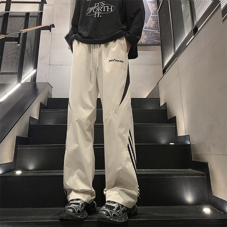 新款字母刺绣拼接织带防水冲锋裤XZ604-KG93-特P40控78,男装休闲裤,星座604