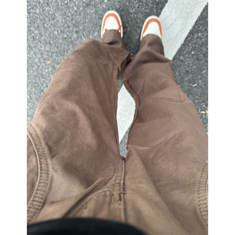 美式新款复古休闲工装裤男款宽松潮牌百搭微喇休闲裤，男装休闲裤，星座410-7