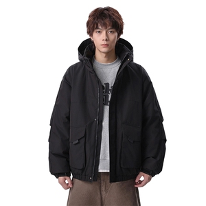 新款冬季大码羽绒棉服棉袄连帽工装韩版宽松外套A436-2533-P98图片