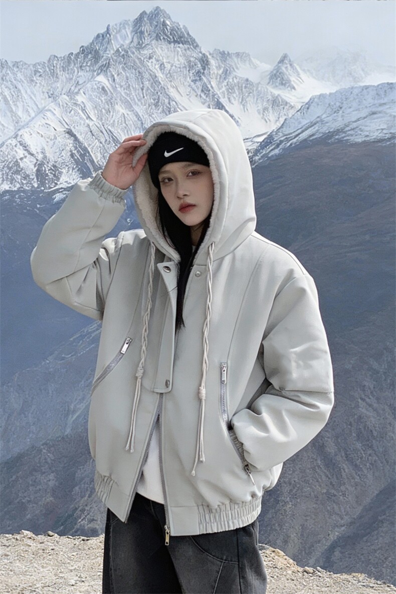 XZ514-2-25108-P110一体毛座山雕连帽棉服加厚保暖夹克冬季外套男,男装夹克,星座514-2(原B239)