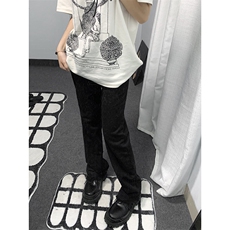 B221美式ins高街暗黑小众修身毛边微喇牛仔裤LK23004-P55控78，男装牛仔裤，电商B221