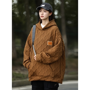 XZ213-JK6605-P70控88 港风小众设计感秋季潮牌宽松休闲连帽卫衣图片