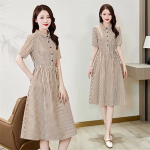 棉麻连衣裙夏季2024新款衣服大码女装超好看高端精致气质连身裙子图片