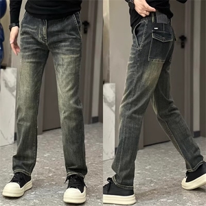 1506/QK11930/P45立体裁剪百搭时尚休闲裤欧货高档潮流直筒裤子图片
