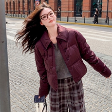 时尚纯色短款洋气加厚保暖羽绒服女冬季潮品，女装羽绒服，浙宝189
