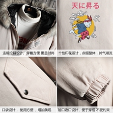 MM48012-P130冬季大毛领衣男士大码加厚袄男服网格挂拍，男装棉衣，电商A040A