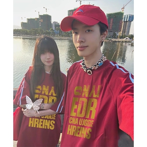抖音得物高品质二开240克宽松纯棉美式潮牌三条杠织带短袖T恤图片