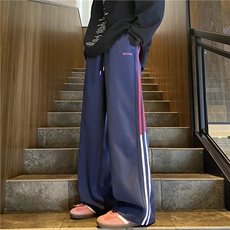 秋季新款潮流条纹设计宽松运动休闲卫裤B315-K24282-特p40控78，男装休闲裤，电商B315