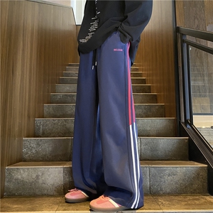 秋季新款潮流条纹设计宽松运动休闲卫裤B315-K24282-特p40控78图片