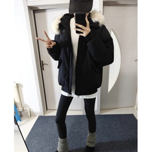 现货毛领连帽外套情侣派克服棉衣1408-MY25-P85(网图）图片