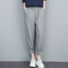 2021春季新款简约尚新休闲针织卫裤,女装休闲裤,叶笙衣
