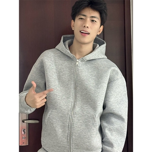 抖音得物高品质二开350克秋冬双头双拉链卫衣开衫外套W74图片