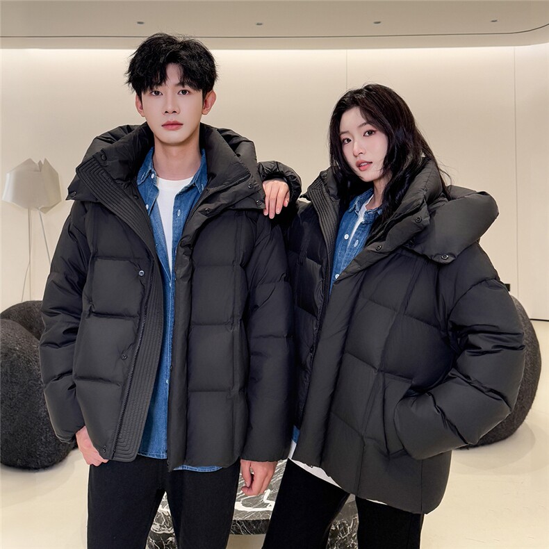 现货韩版面包服情侣装羽绒服男女青年学生225克90绒羽绒外套,男装羽绒服,钱塘723
