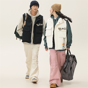 2025冬季新款男日系潮牌立领白鸭绒羽绒服加厚马甲棉衣YR70-F199图片