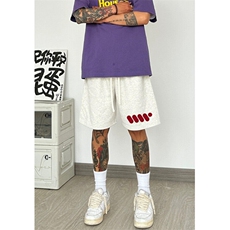 花灰色运动短裤男款夏季篮球跑步美式复古裤子潮牌痞帅不过膝中裤，男装牛仔裤，星座1116A（原606A-3）