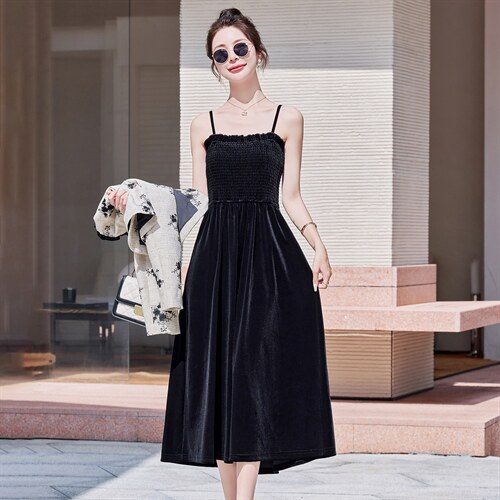 现货新款春秋装复古新中式盘扣外套连衣裙女装气质可组合套装裙，女装套装/套裙，韩美纤衣