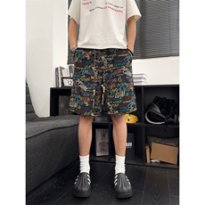 男夏季潮牌五分裤设计感小众休闲裤XD18-P37，男装牛仔裤，星座208-5
