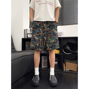 男夏季潮牌五分裤设计感小众休闲裤XD18-P37图片