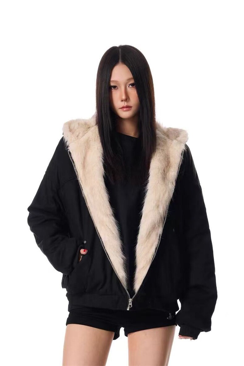 网图鹿皮绒座山雕秋冬连帽猫耳朵男女情侣装棉服外套-A2350P80,男装棉衣,电商B241
