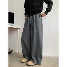 2025新款设计感阔腿裤子男款春秋垂坠感慵懒休闲裤男CK180P40，男装休闲裤，星座1116-2
