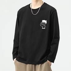 1506/QH2860/P25山小川潮牌长袖t恤薄款春秋季简约内搭男生打底衫，男装T恤，星座1506