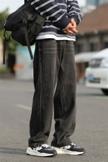 牛仔裤男宽松做旧直筒裤715-6-BK607P50(控68），男装牛仔裤，星座715-6