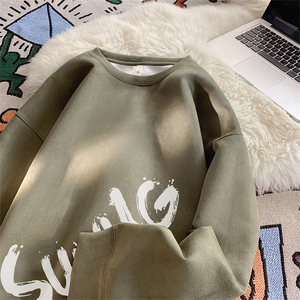 抖音得物高品质美式潮流麂皮绒宽松圆领卫衣wyjp4023-特p35控69图片