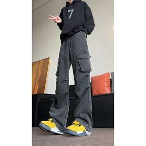宽松直筒工装裤男休闲裤运动裤KD655-P65