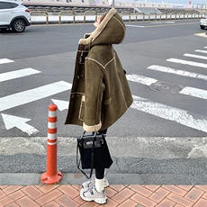 【新款】粉色皮毛一体羊羔毛外套883-P190-K289，女装棉衣/棉服，2C305