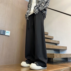 2025春季新款白底大码美式弯刀卫裤M-5XHK24891-特P35，男装休闲裤，电商A022