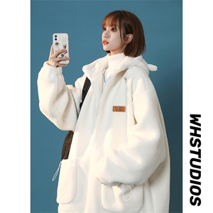 有大货高克重中性风加厚冬季棉衣情侣棉服纯色连帽外套MY168-P118图片