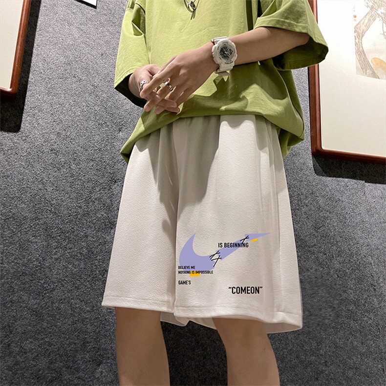 MK37259-P15冰丝短裤男士大码宽松休闲五分裤男运动中裤,男装休闲裤,电商A040