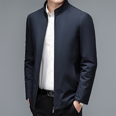 2023新款冬季立领纯色棉服中年男士宽松免烫棉衣爸爸装保暖外套，男装棉衣，电商B212（原钱塘6029）