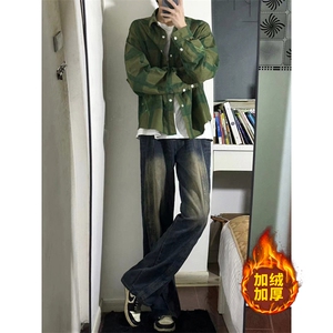 B221 美式ins高街加绒加厚牛仔裤 LK23134-P65 控88 加绒P75控98图片