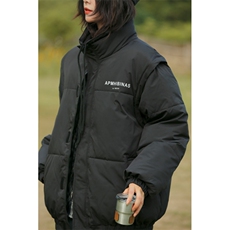 A568-P95冬季立领字母棉衣男女棉服防风上衣同款袖子可拆卸，男装棉衣，星座911