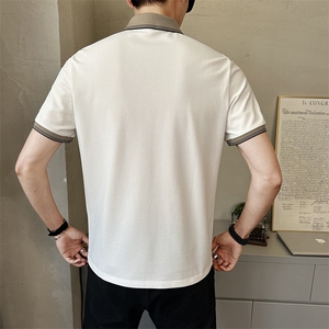 新款短袖男夏季外穿薄款翻领Polo衫T恤休闲上衣PL9012-P65图片