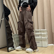 工装裤男高街痞帅冲锋裤子多口袋降落伞休闲长裤AK2755-P38，男装休闲裤，星座1001-1
