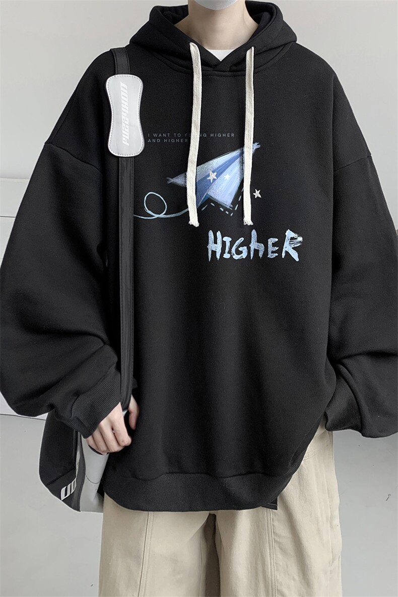 连帽卫衣男大码运动服帽衫外套WY2270-P35加绒款-P40,男装卫衣,电商A040