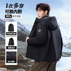 高端羽绒服高级感加厚冬装男士羽绒服外套上衣313B--WH2587-P300，男装羽绒服，星座313B