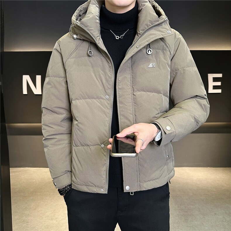 标50绒连帽羽绒服男冬季2025新款加厚短款外套A313-2631-P235,男装羽绒服,电商A313