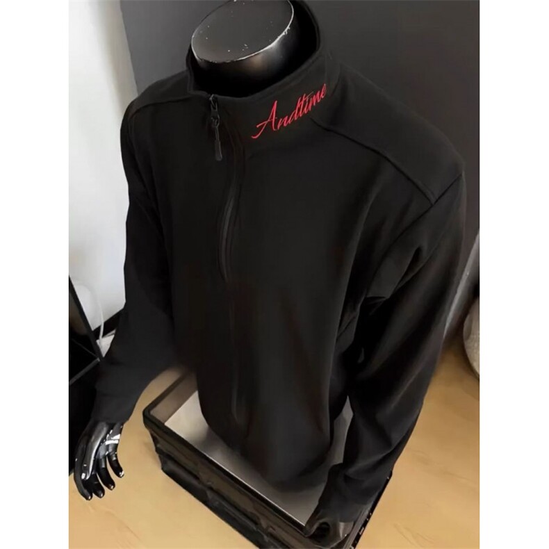 【004】刺绣打底衫男跑步运动训练服立领修身卫衣A079-WY13-P35,男装T恤,电商A079