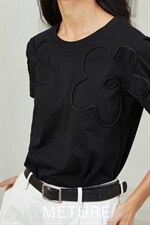 现货，夏季新款盘花短袖T恤，女装T恤，觅处