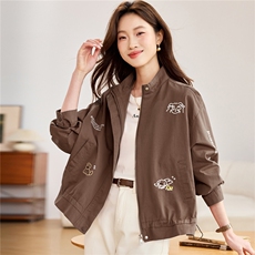 2026春秋季时尚简约显瘦休闲百搭潮流短撞色外套，女装短外套，独衣靓