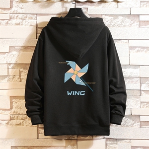 KS21112-P38连帽开衫卫衣男运动外套大码班服砖墙挂拍